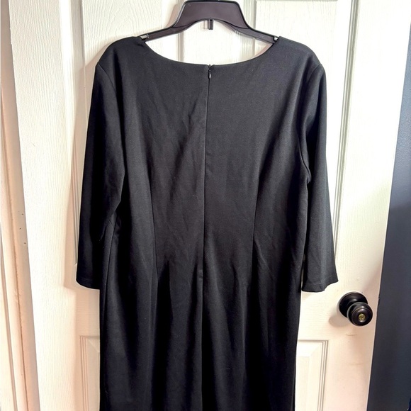 NWT Liz Claiborne Black 3/4 Sleeve Dress, 16, chic, professional, Madison Avenue - Picture 6 of 8
